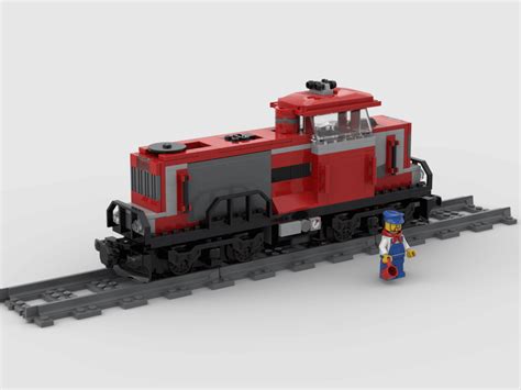 Lego® instructions 3677 - Red cargo train - Locomotiva - Riedizione