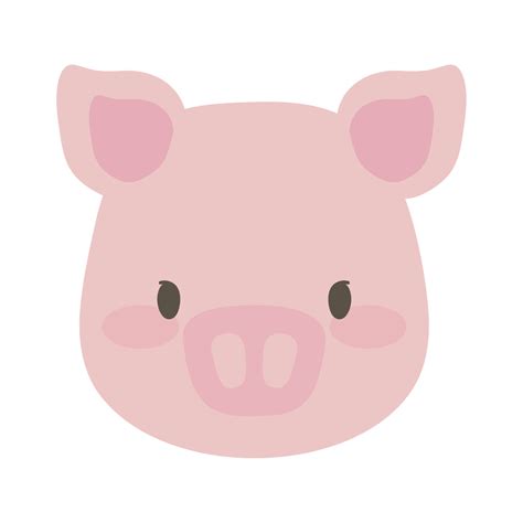 pig face cute animal 13816522 Vector Art at Vecteezy