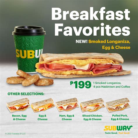 Subway New Breakfast Offering: Smoked Longaniza, Egg & Cheese