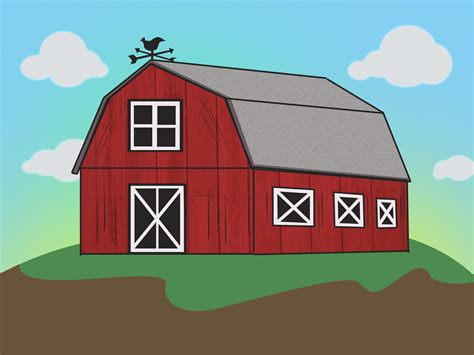 How To Draw A Farm Barn | Apps Directories