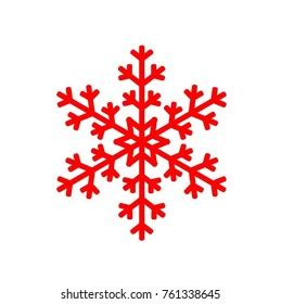 Red Snowflake Vector Image On White Stock Vector (Royalty Free) 761338645 | Shutterstock