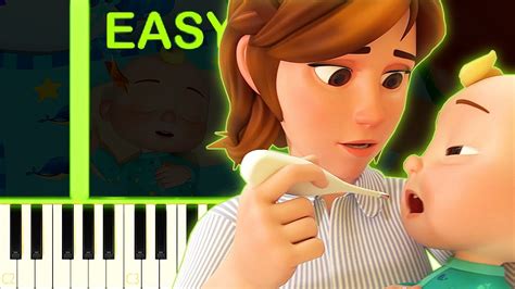 Sick Song | CoComelon Nursery Rhymes - EASY Piano Tutorial - YouTube