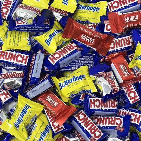 Nestle Assorted Bulk Chocolate Candy, Fun Size Mix of Butterfinger, Crunch, Baby Ruth & Nestle ...