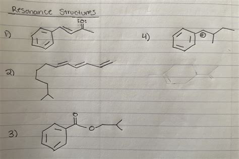 Solved Resonance Structures 4) 2) 3) | Chegg.com