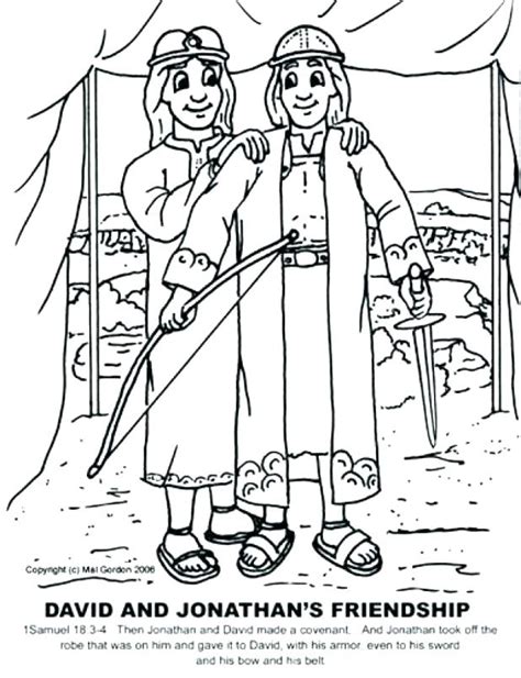 David And Jonathan Friendship Coloring Pages at GetColorings.com | Free printable colorings ...