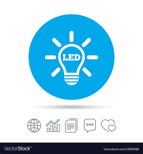 Led light lamp icon energy symbol Royalty Free Vector Image