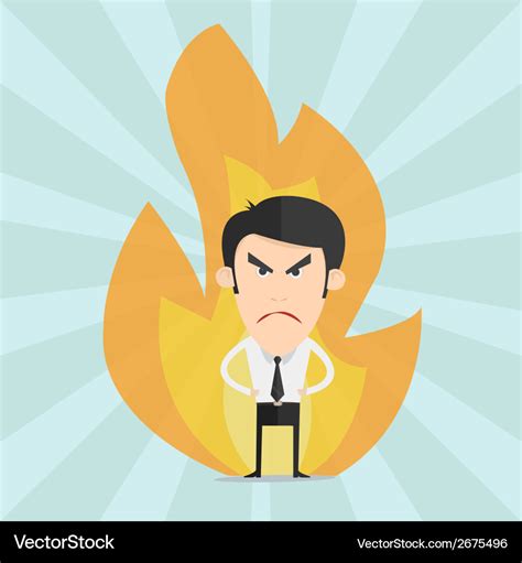 Mad cartoon man Royalty Free Vector Image - VectorStock