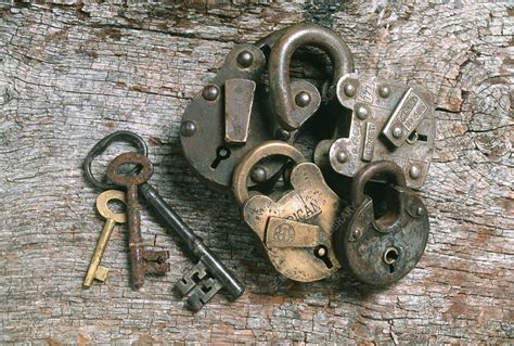 Keys and padlocks - Stock Image - H100/0616 - Science Photo Library