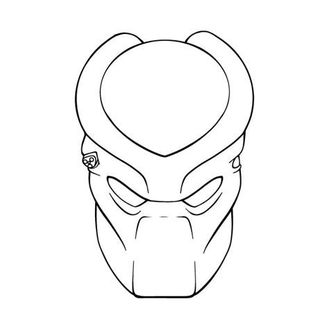 Predator Mask Coloring Pages