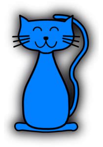 Blue Cat Clip Art at Clker.com - vector clip art online, royalty free & public domain