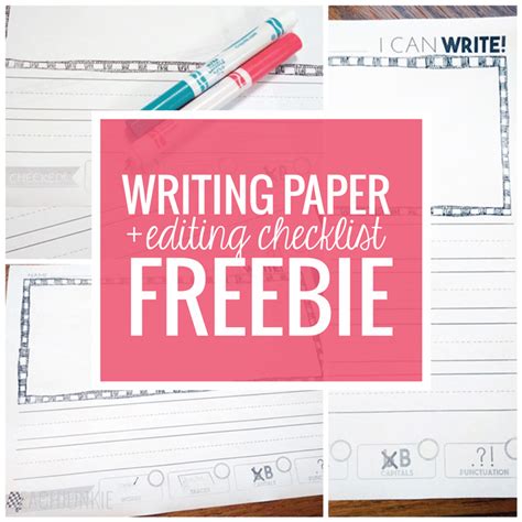 Writing Paper With Editing Checklist FREEBIE - Teach Junkie