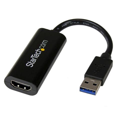 StarTech.com Slim USB 3.0 to HDMI External Video Card Multi Monitor Adapter (USB32HDES): Amazon ...