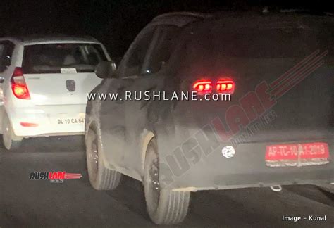 Kia QYi mini SUV spied testing at night - Reveals LED tail lights