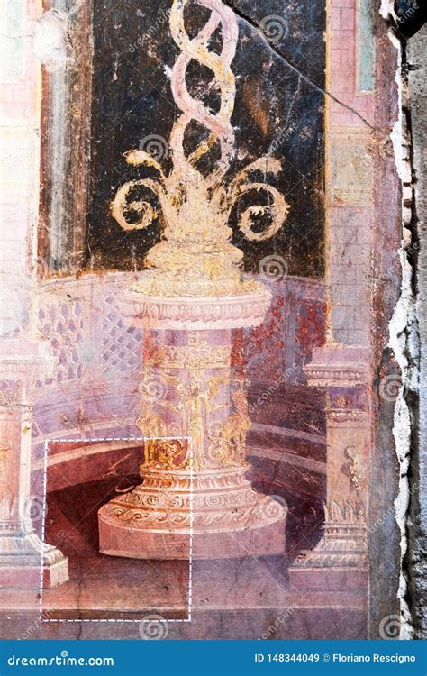 Example of Restoration of an Ancient Roman Fresco in a House in Pompei ...