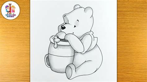 How to draw Winnie The Pooh with honey pot