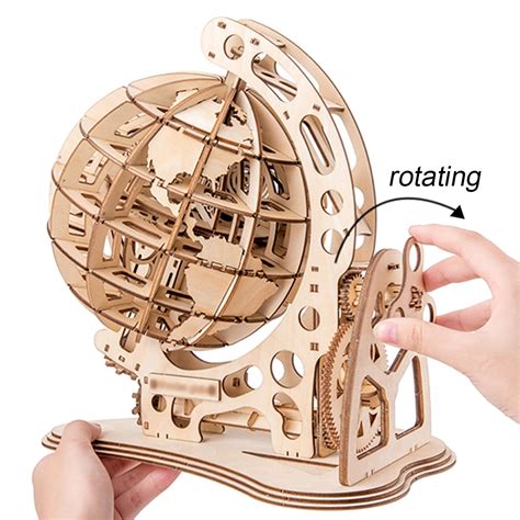 3D Wooden Puzzle for Adults Wooden Globe Model Puzzle, Mechanical Puzzles Jigsaw Puzzle Toys ...