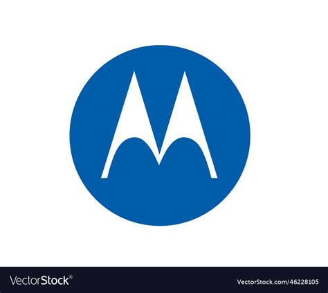 Motorola brand logo phone symbol blue design Vector Image