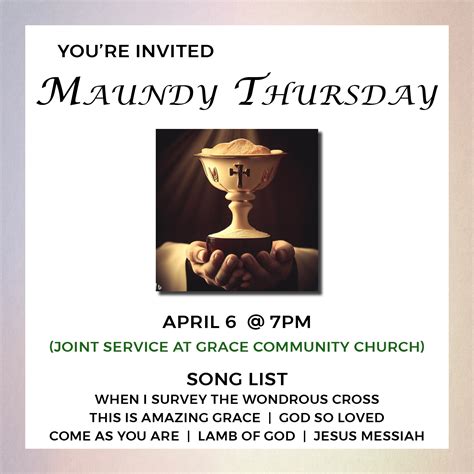 Maundy Thursday Worship Songs - Faith Lutheran Church, Wesley Chapel