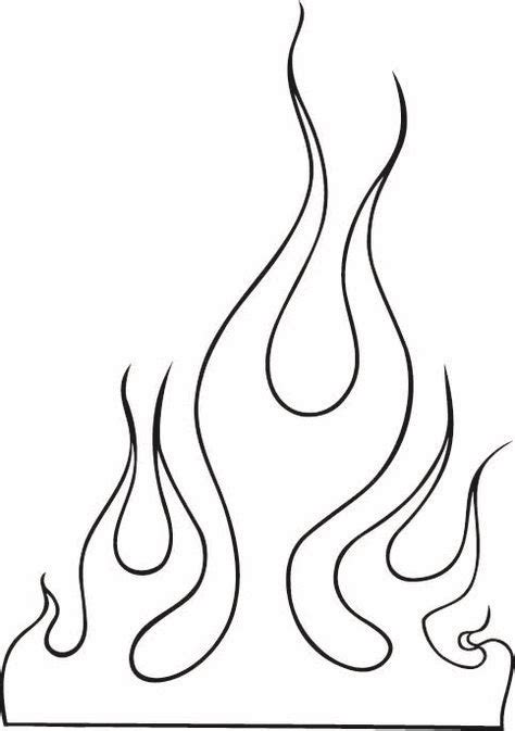 a black and white drawing of fire with flames coming out of the bottom, on a white background