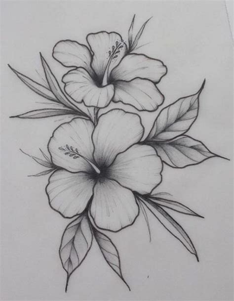 flower Art Drawing Sketches Simple - Antone Twohig