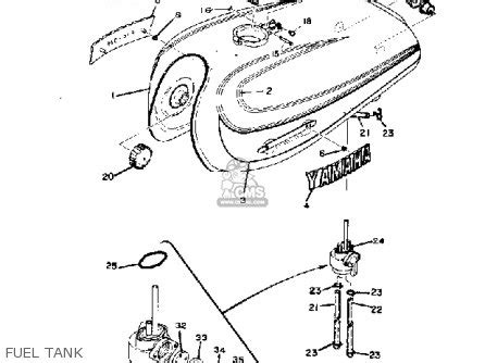 Yamaha RD250 1973 USA parts lists and schematics