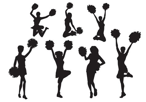 Free Vector Cheerleader Silhouette Set - Download Free Vector Art ...