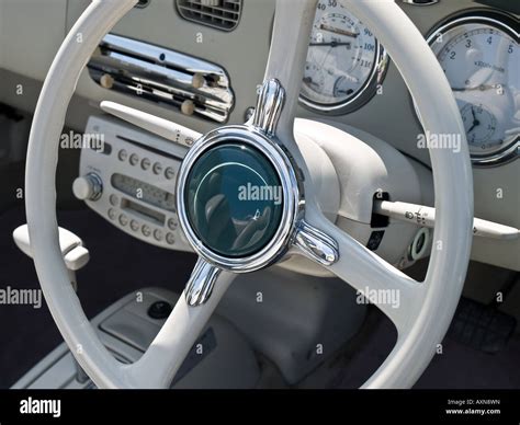 Interior of a Nissan Figaro Stock Photo - Alamy