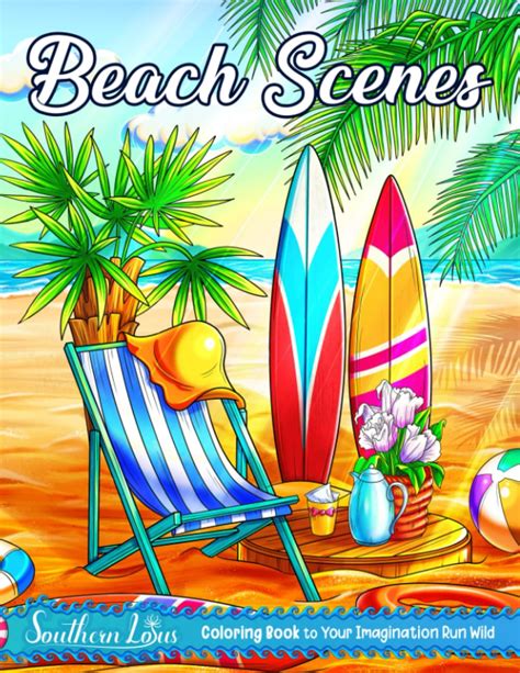 Beach Scenes: Coloring Book Adult Coloring Pages for Stress Relief and ...