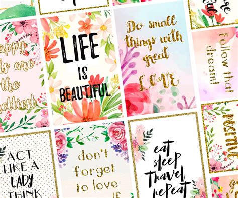 BIG Happy Planner Stickers PRINTABLE Motivational Quotes Full | Etsy