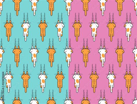 Cat scratch seamless vector pattern Stock Vector | Adobe Stock