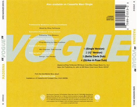 Madonna - VOGUE CD maxi single - New – Borderline MUSIC