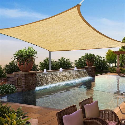 16'x16'Square Sun Shade Sail UV Blocking Patio Lawn Garden Canopy Cover - Walmart.com - Walmart.com