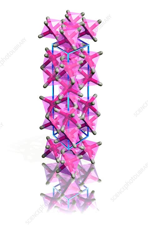 Corundum crystal structure - Stock Image - A710/0082 - Science Photo Library