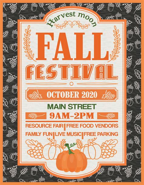 Fall Festival Flyer | Festival flyer, Fall festival, Free psd flyer templates