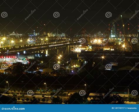 Jurong Island by night stock image. Image of shipyard - 14174117