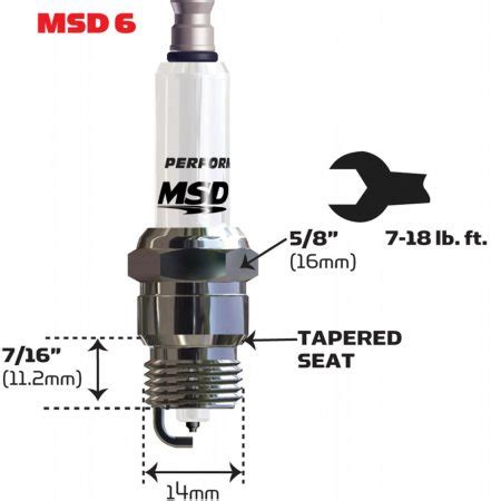 MSD Spark Plug; Single Pack | Three Pedals