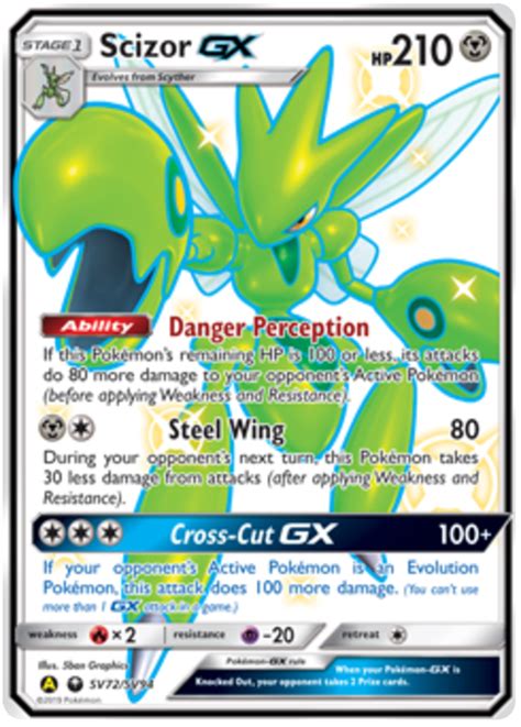 Scizor GX - Hidden Fates #SV72 Pokemon Card