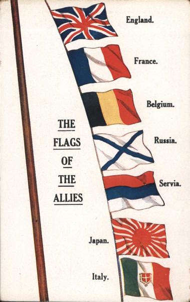 The Flags of the Allies World War I Postcard