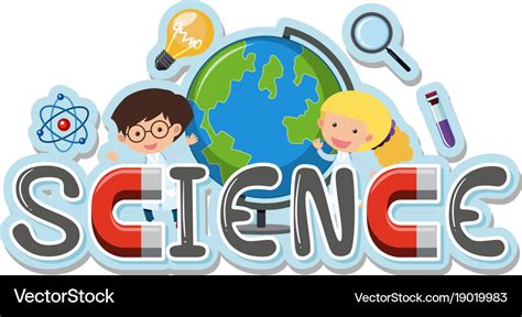 Word design for science Royalty Free Vector Image