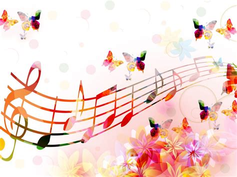 Musical Notes Butterflies Backgrounds | Design, Flowers, Music ...