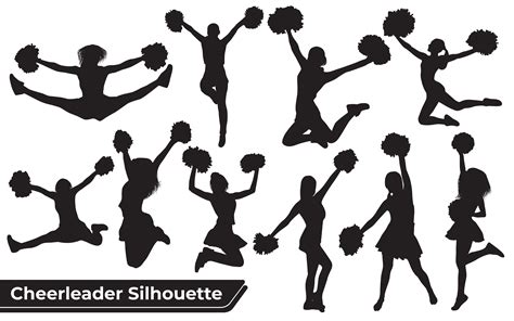 Collection of Cheerleader Silhouette Grafika przez adopik · Creative ...