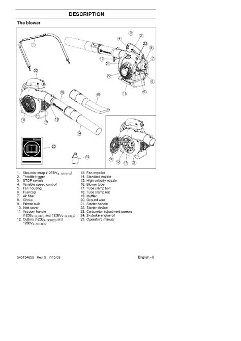 Husqvarna 125BV User Manual BLOWER Manuals And Guides L0808004