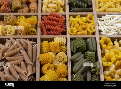 dried pasta shapes