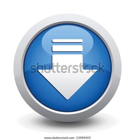 Blue Button Vector Illustration Stock Vector (Royalty Free) 53989693