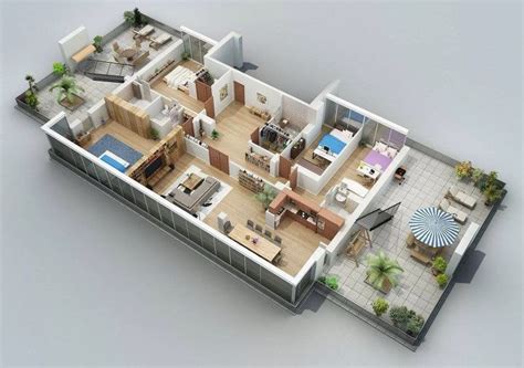 25 Charming 3D Apartment Plans | Hometalk