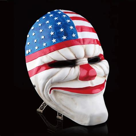 Payday-2-Mask-Resin-The-Heist-Dallas-Wolf-Chains-Hoxton-cosplay-halloween-horror-clown ...