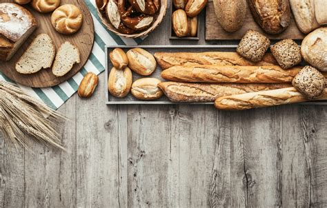 Photo Wallpaper Food, Bread, Cakes, Buns, Baguettes - Bakery Bread ...