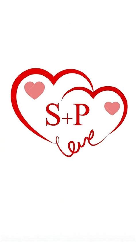 Sp Love Name, Two Red Hearts, love, white background, alphabets, HD phone wallpaper | Peakpx