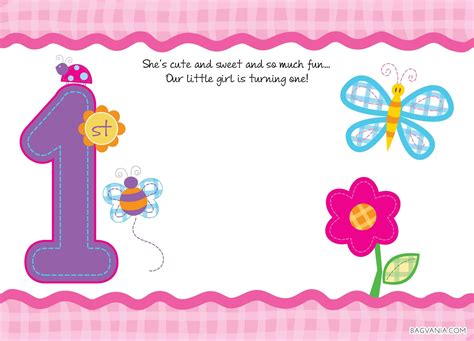 Free Printable First Birthday Invitations – Bagvania FREE Printable Invitation Template