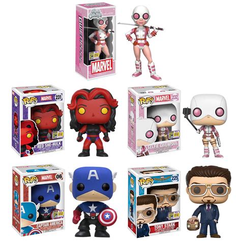 SDCC 2017 Funko Marvel POP Vinyls! Bucky Cap! Red She-Hulk! - Marvel Toy News